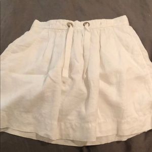 J crew tie linen skirt
